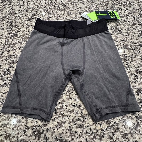 DSG Compression Shorts Boys Size 10-12 Gray Athletic Activewear Stretch NWT