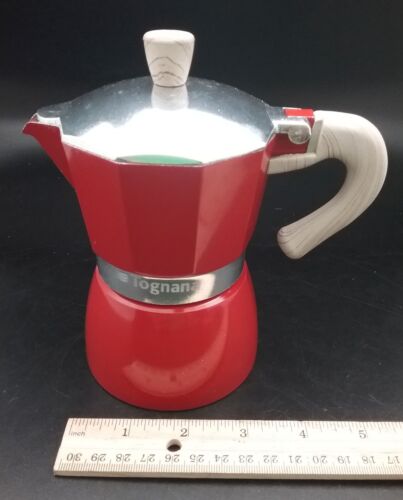New, Red CAFFETTIERA VINTAGE 3TZ Tognana Coffee Maker - Picture 1 of 7