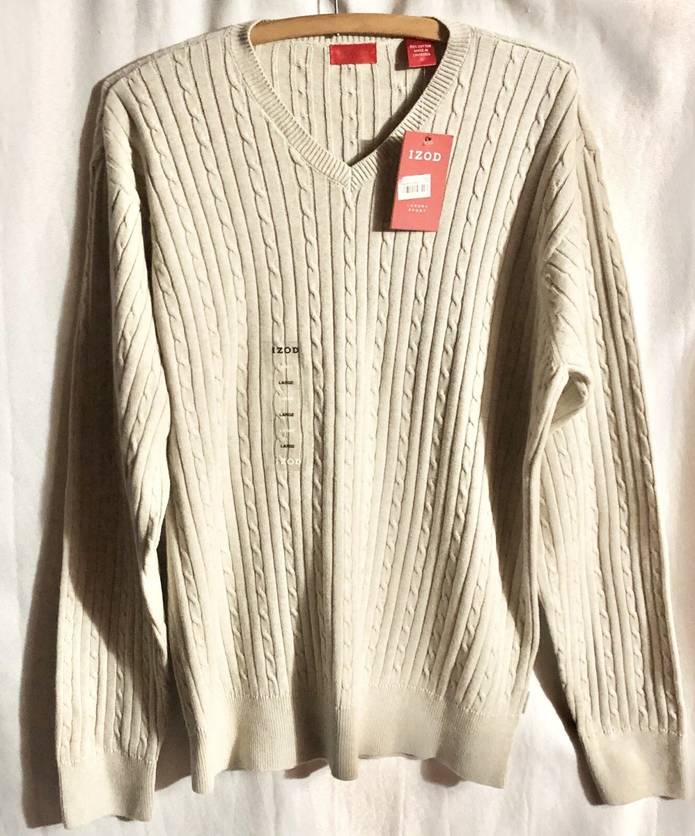 Izod cable knit best sale sweater