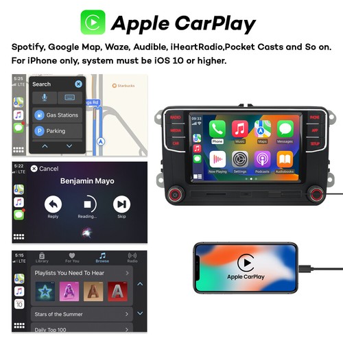 For VW MQB POLO 6C 6.5" RCD330 RCD360 MIB Carplay Android Auto Radio Stereo BT - Picture 12 of 20