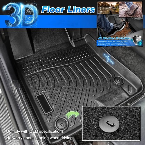 For Volkswagen VW Taos 2022 2023 2024 2025 Floor Mats All Weather TPE Liners - Picture 2 of 7