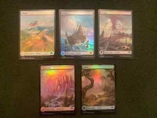 FOIL Full Art Land Set - Modern Horizons 3 MH3 (5 Card Land Set)  MTG Magic