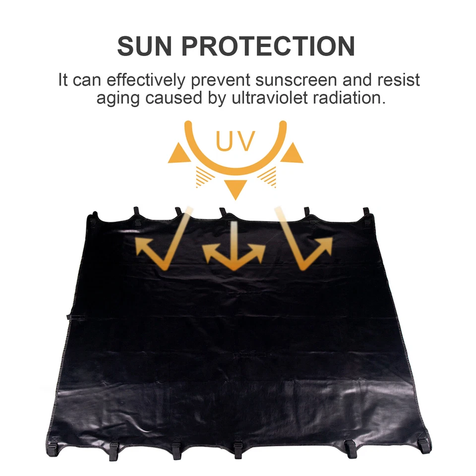 Extended Bikini Top Roof Cover Leather Sunshade Fits 1997-2006 Jeep Wrangler TJ Foto 3 de 4