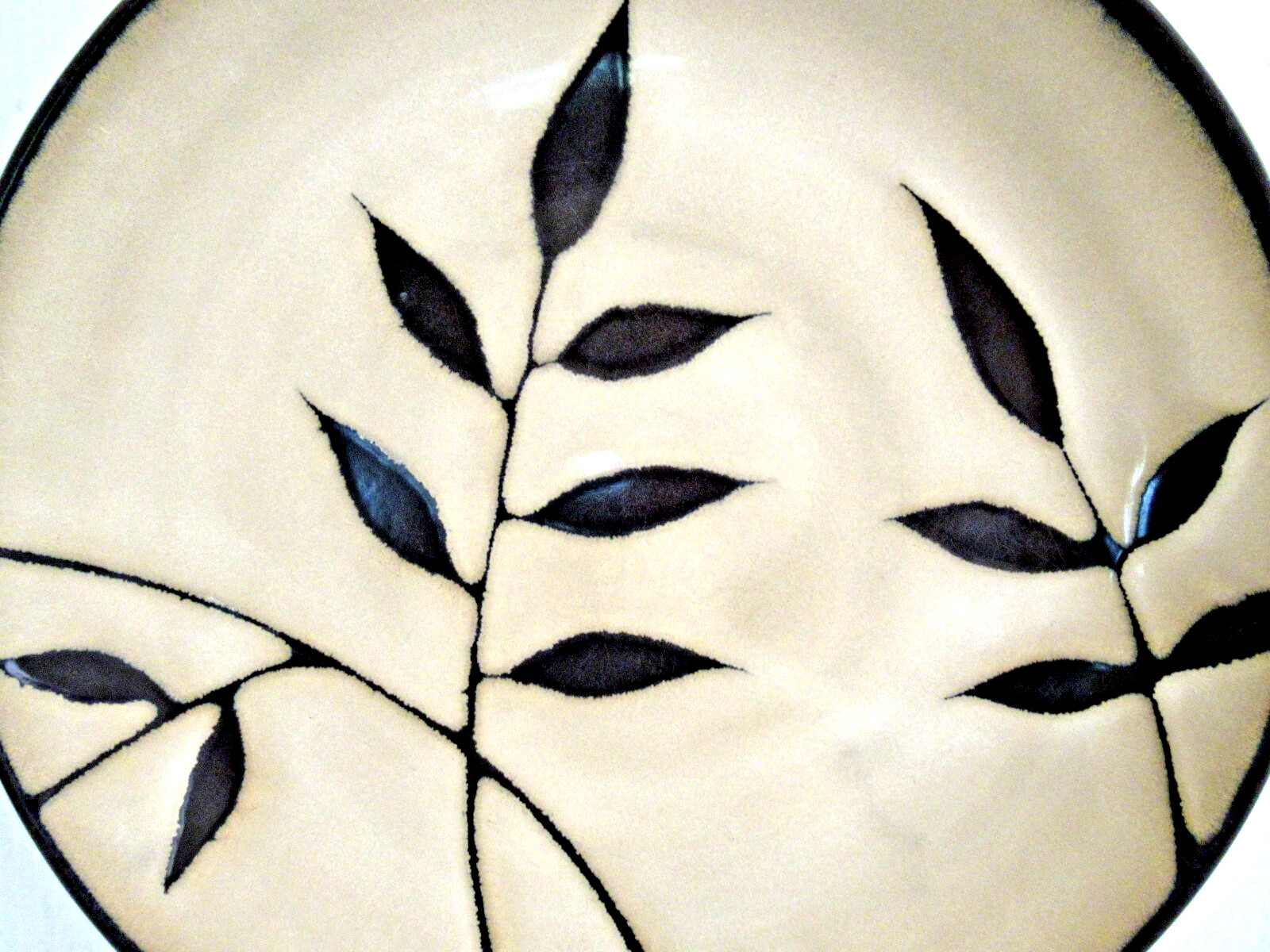 GIBSON ELITE  "MIDNIGHT PALM / 11" DINNER PLATE" ~  **HIGH QUALITY / STONEWARE**