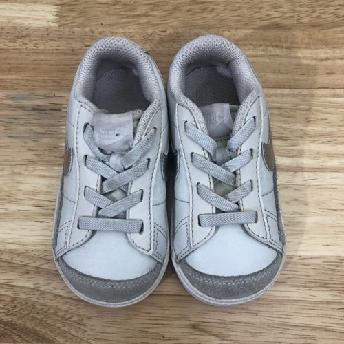 Nike Blazer Shoes Toddler Size 6C Kids White Silver Low 77 Lace Up DA4076 003 - Picture 6 of 12