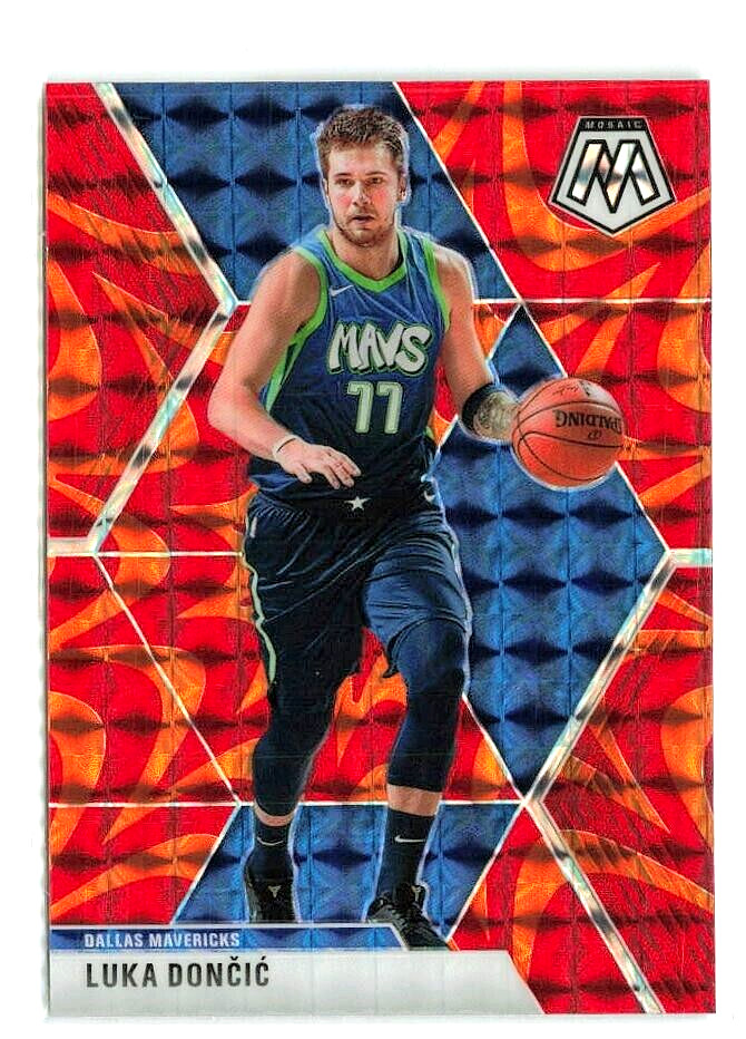 Luka Doncic 2019-20 Panini Mosaic #44 ORANGE REACTIVE PRIZM Dallas Mavericks