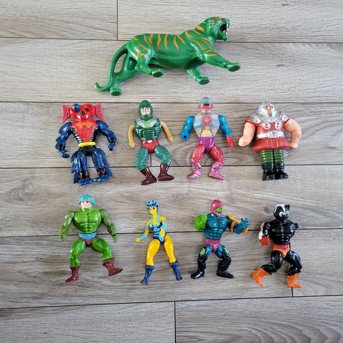 Vintage Lot of 9 MotU Action Figure Lot Masters of the Universe He