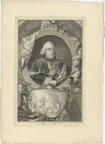 Antique Portrait of William Charles Henry Friso of Orange by Houbraken (1751) - Picture 1 of 1