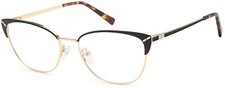 CAPRI OPTICS DICAPRIO DC365 BLACK GOLD EYEGLASSES/FRAME 54-17-140