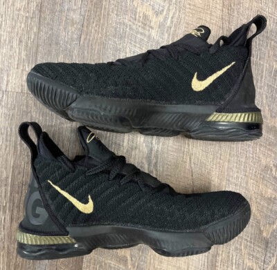 Nike LeBron 16 XVI GS I'm King Black Gold Size 5.5y 5.5 Sneakers