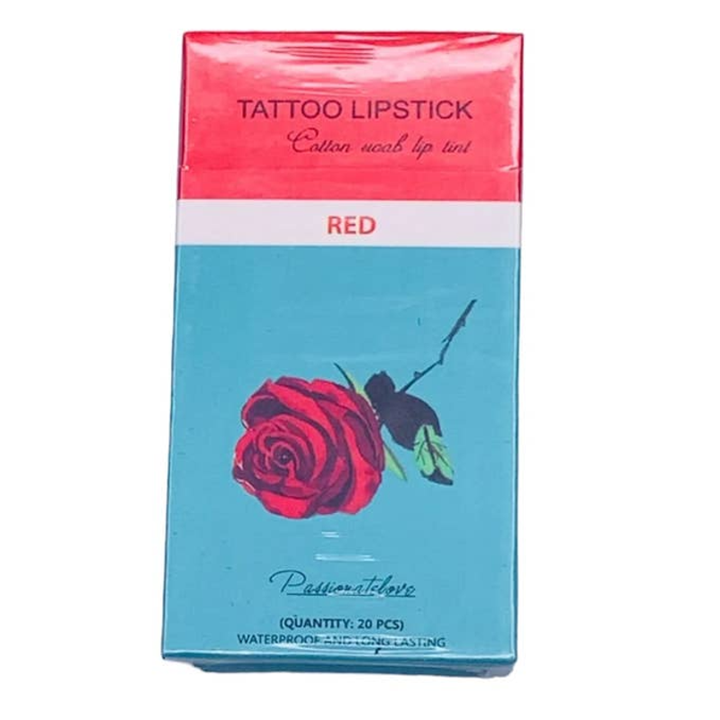 Tattoo Lipstick Cotton Swab Lip Tint, Red, Qty 20 Pieces eBay