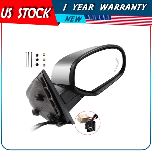 ?Chrome Power Passenger Mirror Heated Memory Signal For GM Pickup SUV