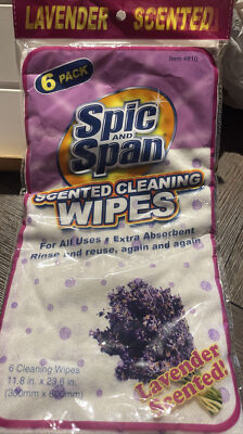 Spic And Span Lavender Scented Cleaning Wipes Pack of 6 new sealed old stock