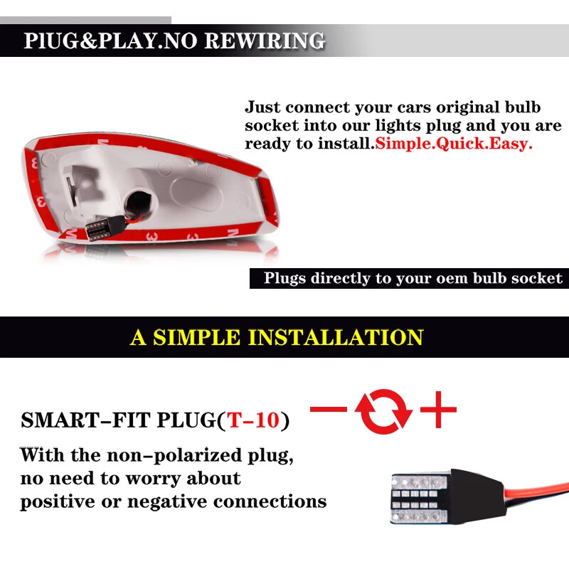 Para 2015-2023 Jeep Renegade Fender luz marcador lateral lâmpada de seta par âmbar - Imagem 4 de 4