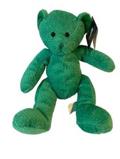 Russ Berrie Bears of the Month May 8" Green Plush (NO necklace, gem, box) Tags