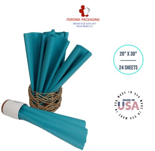 Caribbean Teal Tissue Paper Squares Bulk 24 Sheets Premium Gift Wrap and Art ... - Picture 5 of 8