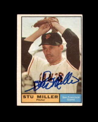 Stu Miller Signed 1961 Topps San Francisco Giants Autograph