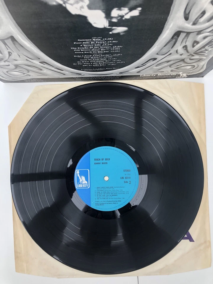 JOHNNY RIVERS A TOUCH OF GOLD LBS 83141 1969 VINYL LP RECORD EX VG+ - Image 3 of 4