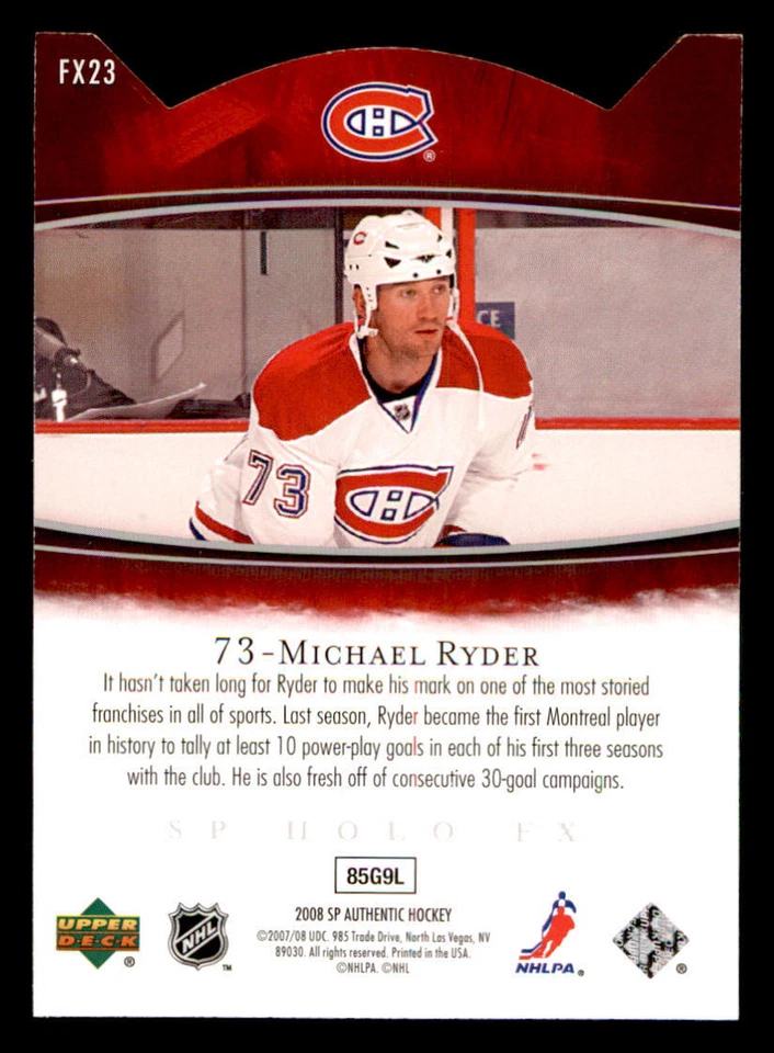 2007-08 SP Authentic Holoview FX Die Cuts #FX23 Michael Ryder - Image 2 of 2