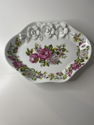 Harmony rose antique 1890 Pink Floral Trinket Box.