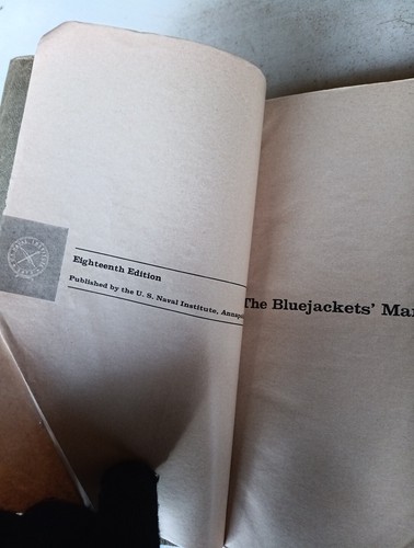 L-GB65 18th Bluejackets' Manual Eighteenth Edition U.S. Naval Institute - Picture 2 of 3