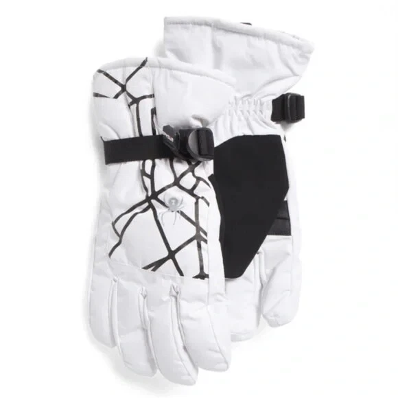 Spyder Speed Insulated Gloves~ L/XL WHITE AND BLACK