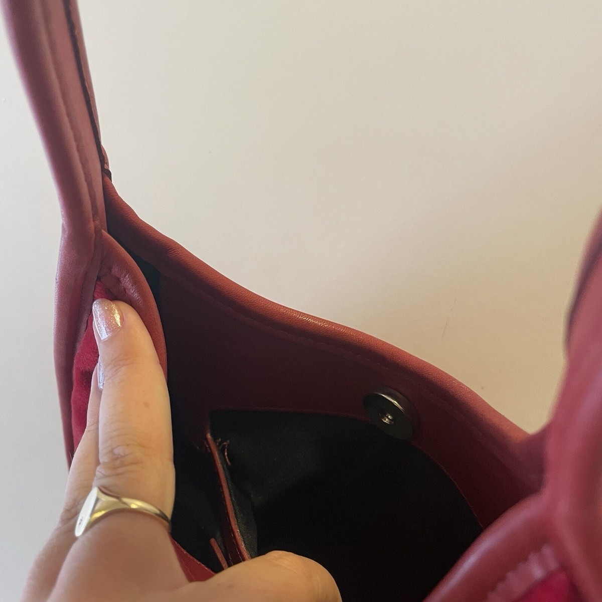 バッグ Vintage Coach Ergo Velvet Bag RED Rare Vintage Coach Red Velvet And Leather Ergo Purse | eBay