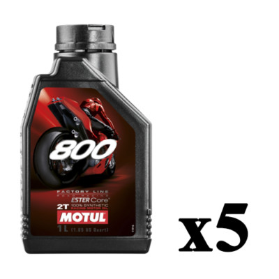 Motul 800 2T Road Racing Factory Line 100% Synthetisch Ester Pflege 5 Liter Öl