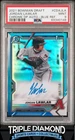 2021 Bowman Draft Chrome 1st Jordan Lawlar DP Auto Blue #068/150 PSA 9 BNA535