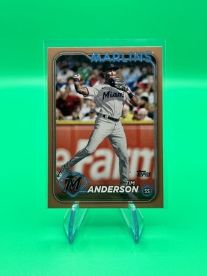 2024 Topps Series 2 Tim Anderson Gold Border Parallel /2024 #560 Miami Marlins