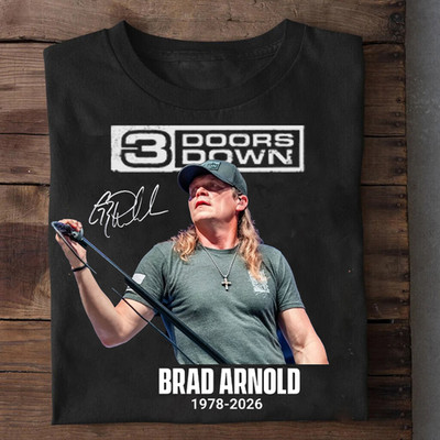 3 Doors Down Brad Arnold 1978-2026 Signature T Shirt All Size AR3632