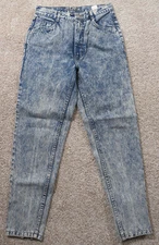 VTG Jordache Jeans Denim USA Ladies Misses 9 26X27 High Waist Acid wash