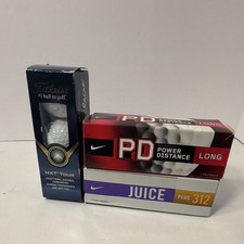 Lot of 9 New Open Box Nike Juice, PD and Titleist NXT golf balls
