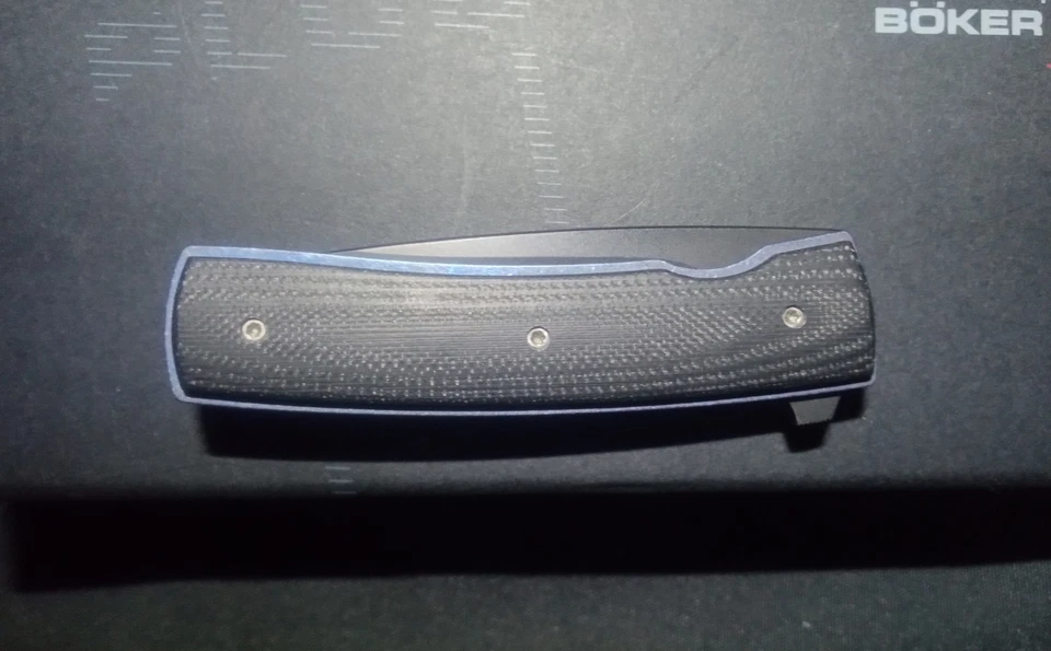 Boker Plus FR S35VN DROP Exclusive BZ Design Anodized Titanium Liners & Clip - Image 3 of 4