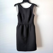 Anthropologie Maeve Rokin Cross Back Jacquard Mini Dress Black 4