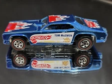1969 MATTEL HOT WHEELS REDLINES  TOM McEWEN MONGOOSE II PLYMOUTH FUNNY CAR BLUE