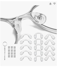 15 pcs 3 tamanos de Almohadillas para Gafas en Forma de U de Silicona Suave
