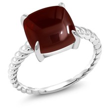 5.55 Cttw Cushion Garnet Ring for Women  925 Sterling Silver  Wedding