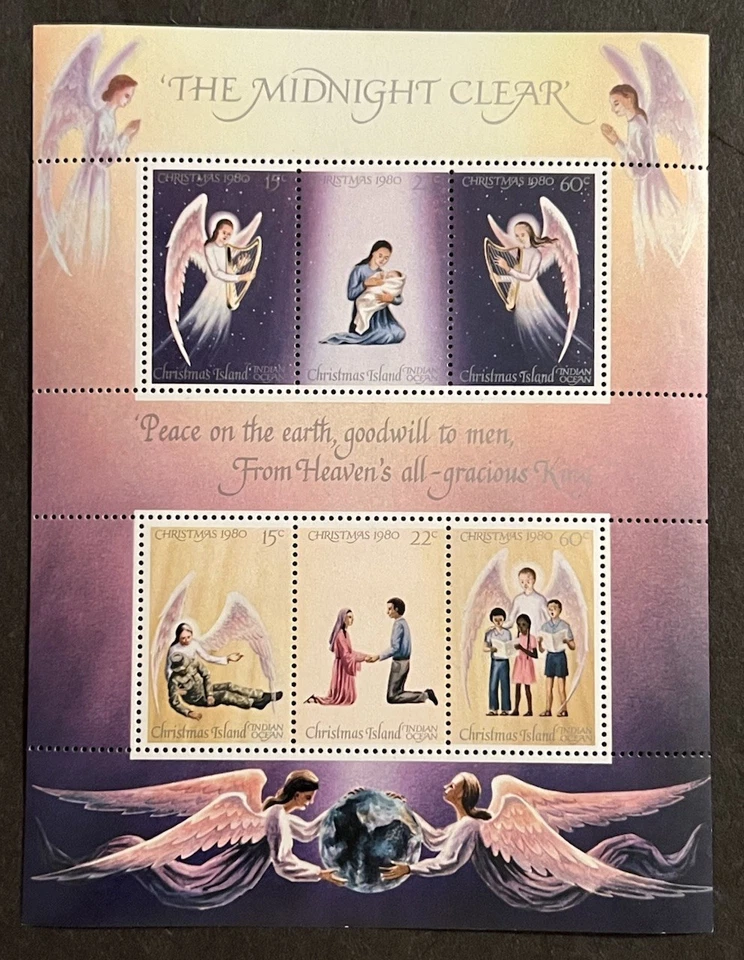 Sellos de viaje: hoja de recuerdo Isla de Navidad 1989 #111 transparente medianoche MNH OG Foto 2 de 4