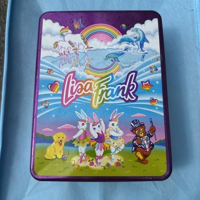 Lisa Frank Collectable Tin EMPTY Stationary Puzzle Box 90s Vintage Rabbits