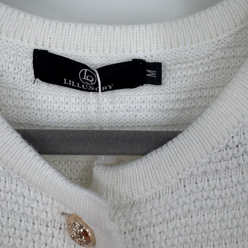 LILLUSORY Damen Cardigan Rundhals Goldknöpfe Pullover Lady Jacke Gr. M - Bild 2 von 5