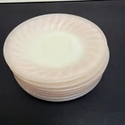 Vintage 1950's Fire King Milk Glass Pink Swirl Lot Of 7 Saucers 5-3/4” Diameter