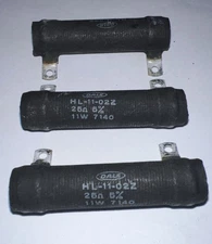 Dale Power Resistor 25 Ohm, 11 Watt  5% HL-11-02Z  New Quantity of 3