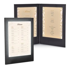 WeChef Set of 2 LED Backlit Light Menu Holder Cover 1/2 View Fits 8"x11" Paper