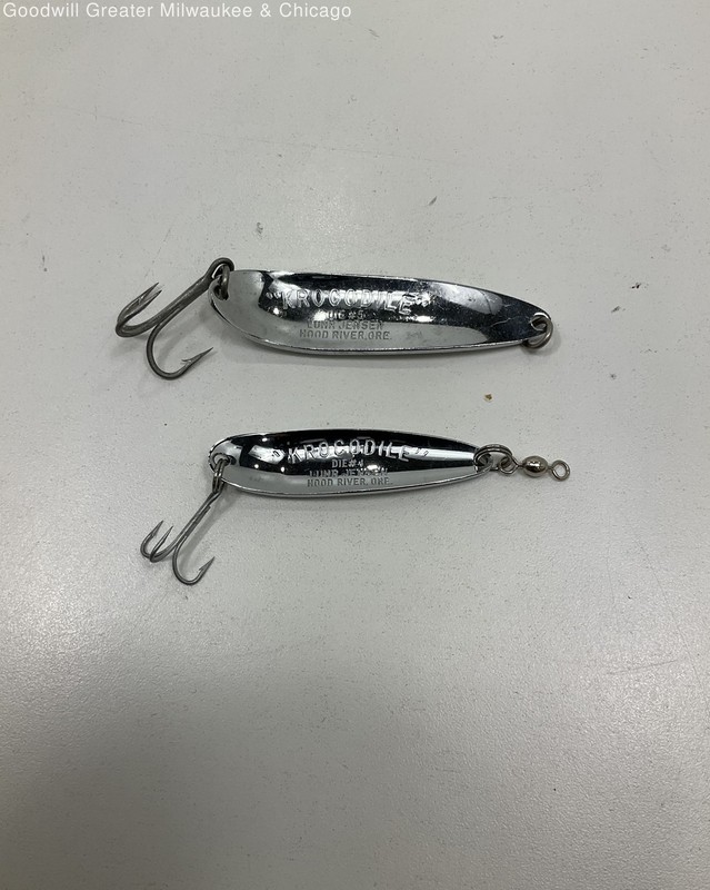 Lot of 2 Luhr Jensen KROCODILE Spoons Fishing Lures #4 & 5