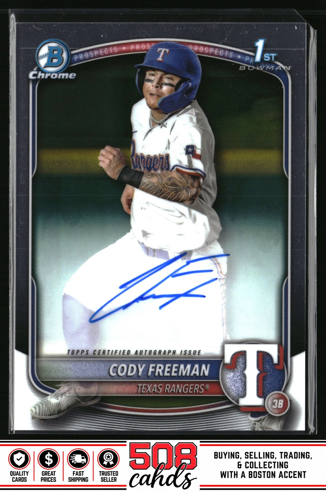 2025 Bowman #CPA-CFR Cody Freeman Chrome Prospect Autographs