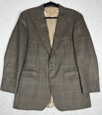 Chaps Ralph Lauren Blazer Mens 40 Tall Brown Wool Houndstooth Sport Coat Canada
