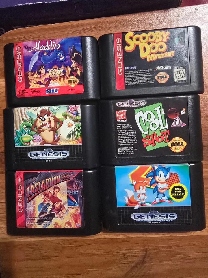 Sega Genesis Cartridge Lot (16 cartridges) INCLUDES DOOM, GARGOYLES, SCOOBY (+) - Image 2 of 3