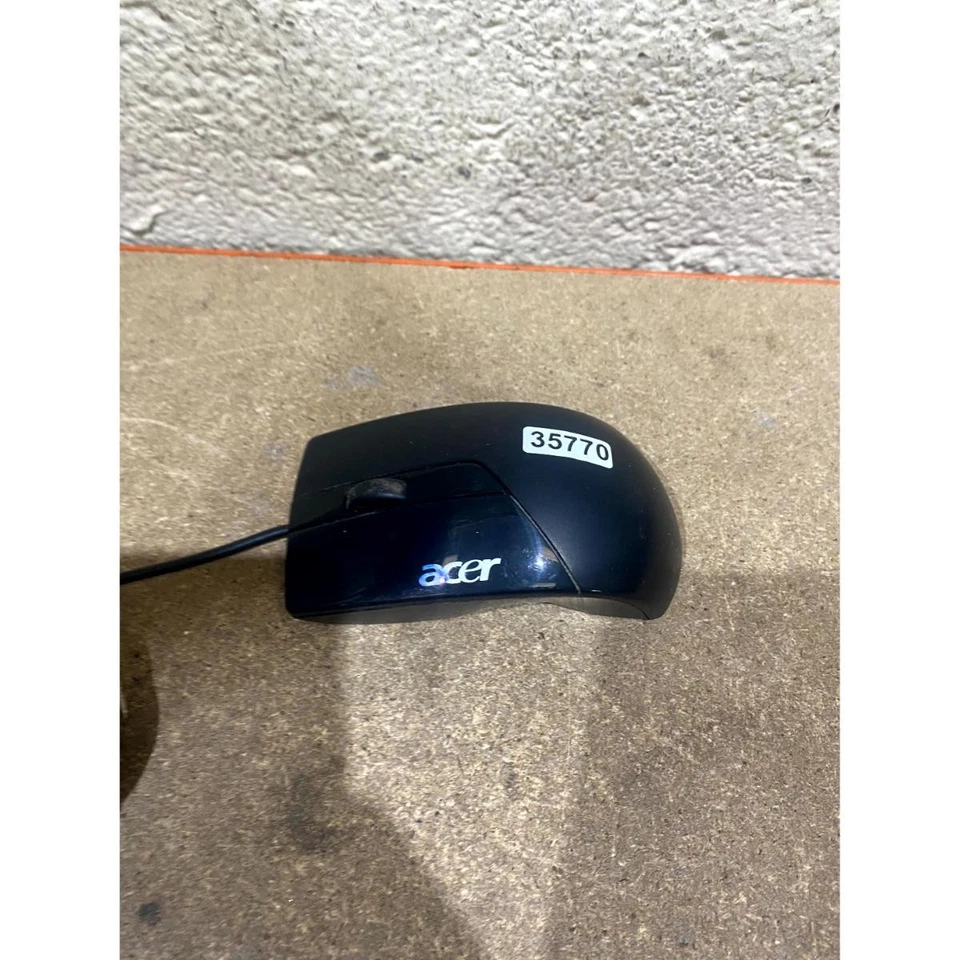 Acer SM-9620 Optical Mouse Black Wired PS/2 3-Button Scroll Wheel Compact for PC - Image 4 of 4