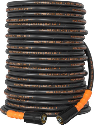 #ad Pressure Washer Hose 100 ft 4200 PSI Steel Braided Flexible $146.99